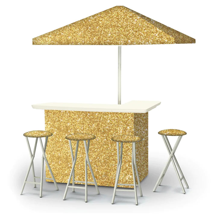 Glitter Me Gold Portable Tailgate Bar