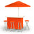 Solid Orange Portable Tailgate Bar