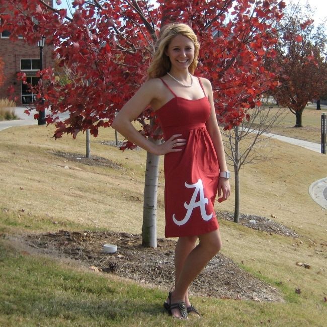 University of Alabama Logo Red Swarovski Crystal Dress