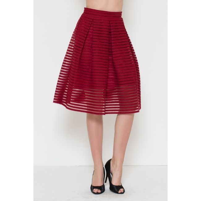 Sassy Silhouette Red Skirt