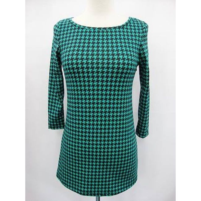 Green Houndstooth Tunic