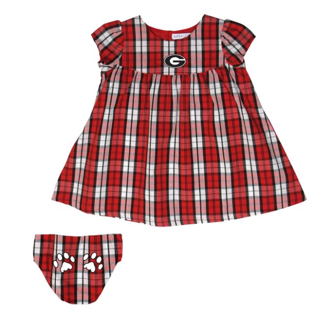 University of Georgia Campus Plaid  Dress with Bloomers