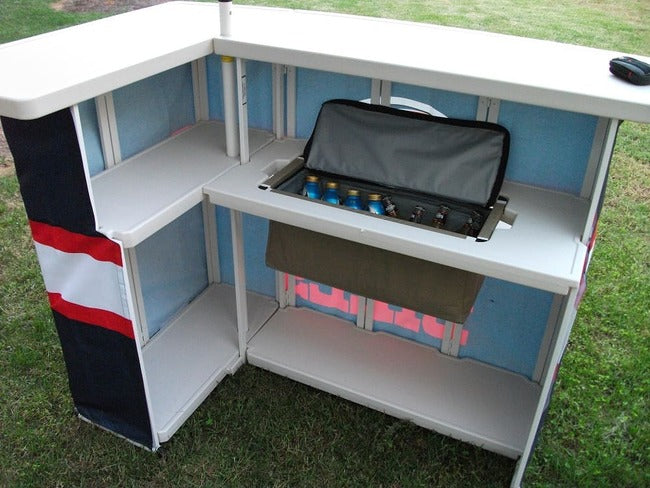 Solid Navy Blue Portable Tailgate Bar