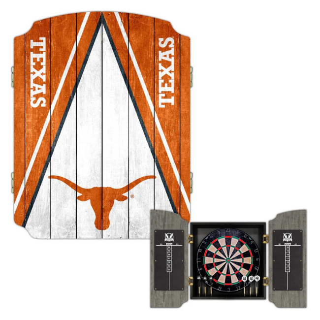 University of Texas Dartboard Cabinet