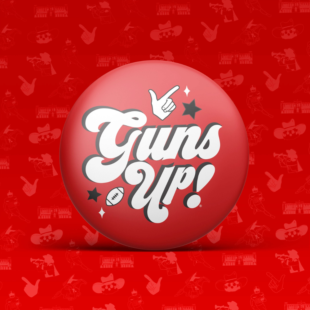 Texas Tech University Button - Guns Up