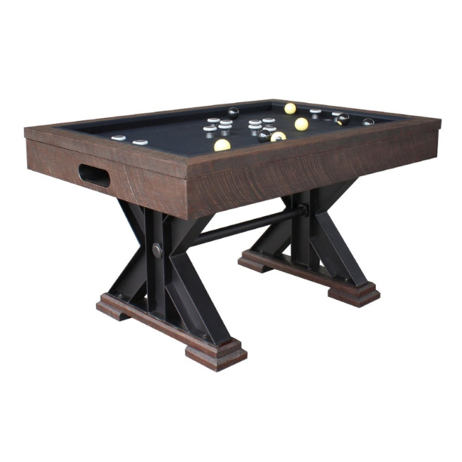 Weathered Bumper Pool Table - Rectangle (Black Oak)
