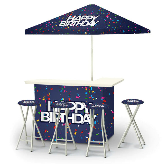 Happy Birthday Steamers Portable Tailgate Bar