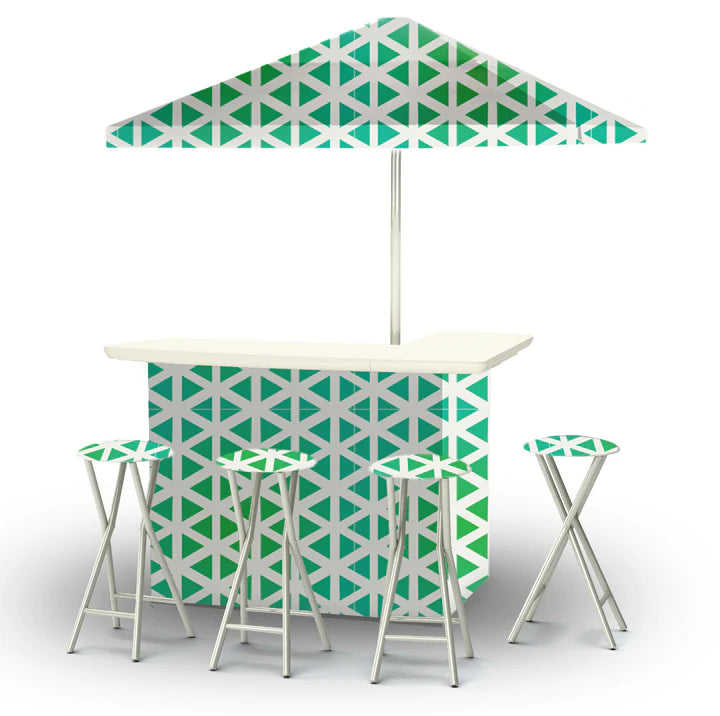 Star Gazer - Spring Green Portable Tailgate Bar