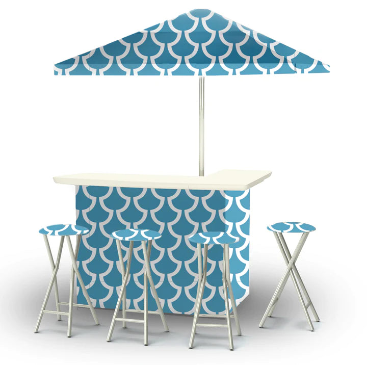 Fun with Fins - Teal Portable Tailgate Bar