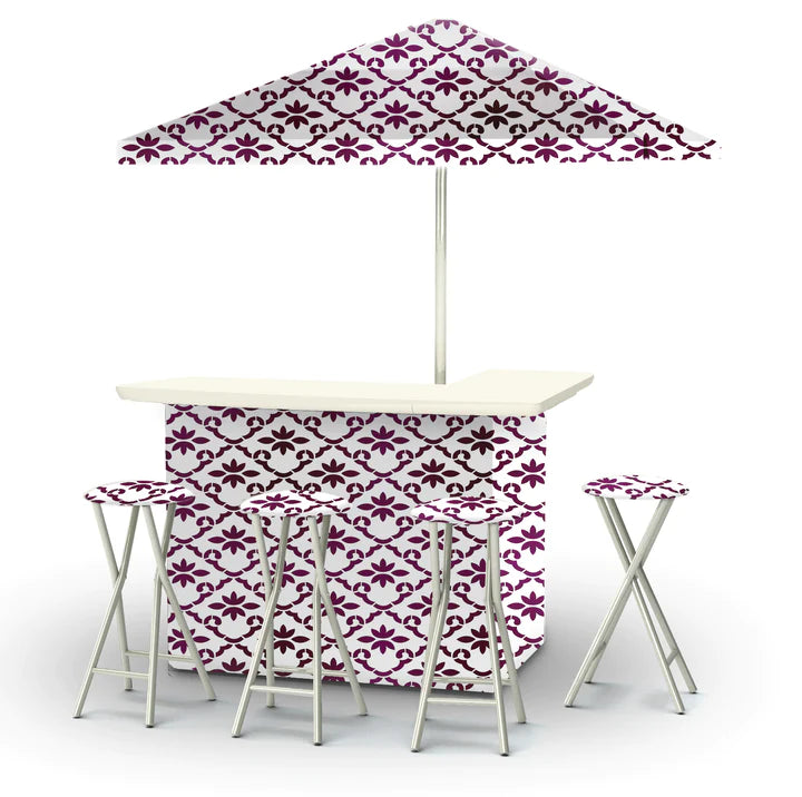 Garden Party - Magenta Portable Tailgate Bar