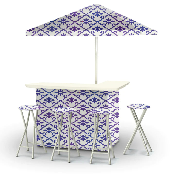 Garden Party - Purple Portable Tailgate Bar