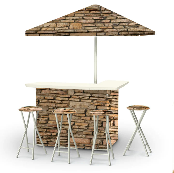 Rock Wall Portable Tailgate Bar