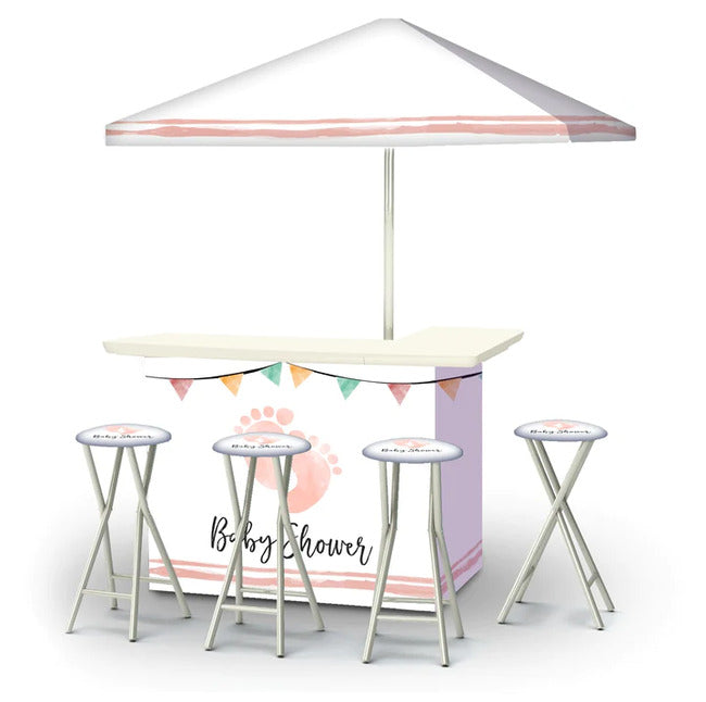 Baby Shower Girl Portable Tailgate Bar