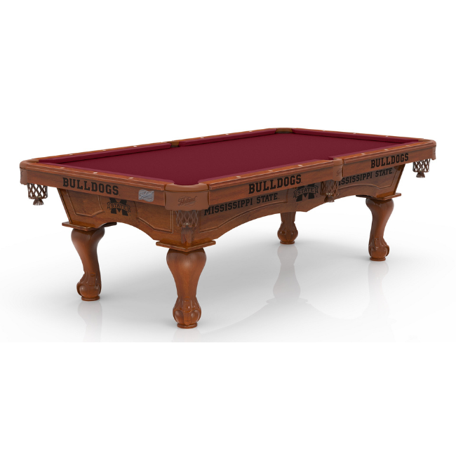 Mississippi State University Pool Table with Plain Cloth