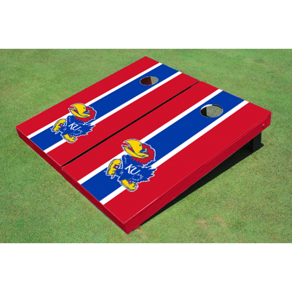 University of Kansas Matching Stripe Cornhole (Red)