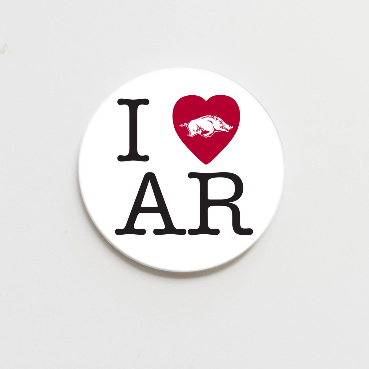University of Arkansas Button - I Heart AR