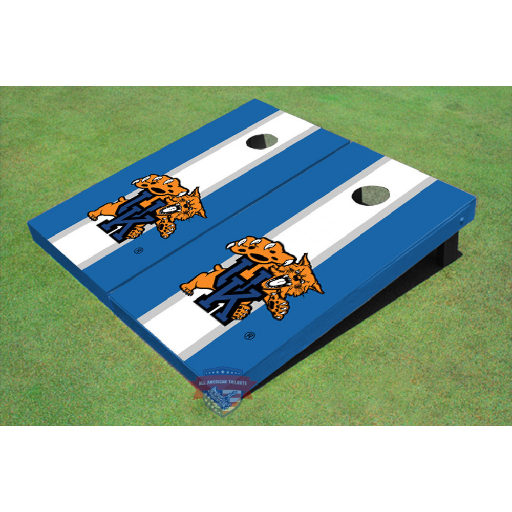 University of Kentucky Matching Stripe Cornhole (Blue Wildcat)