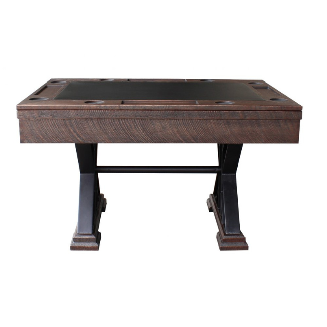 Weathered Bumper Pool Table - Rectangle (Black Oak)