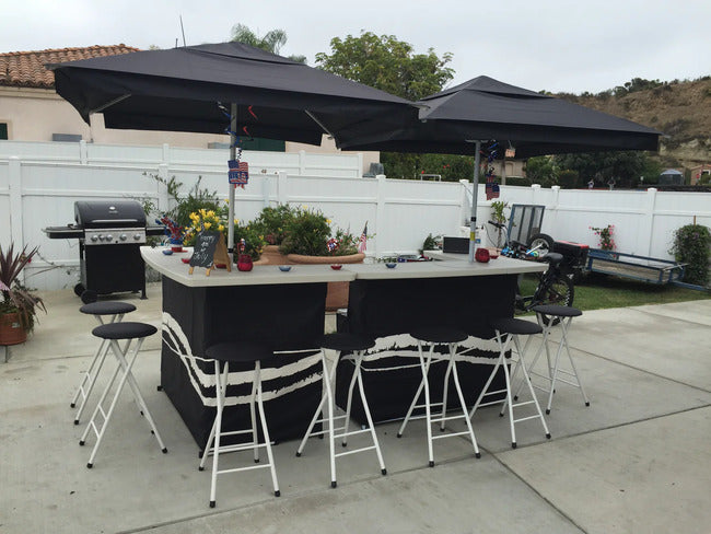 Solid Light Brown Portable Tailgate Bar