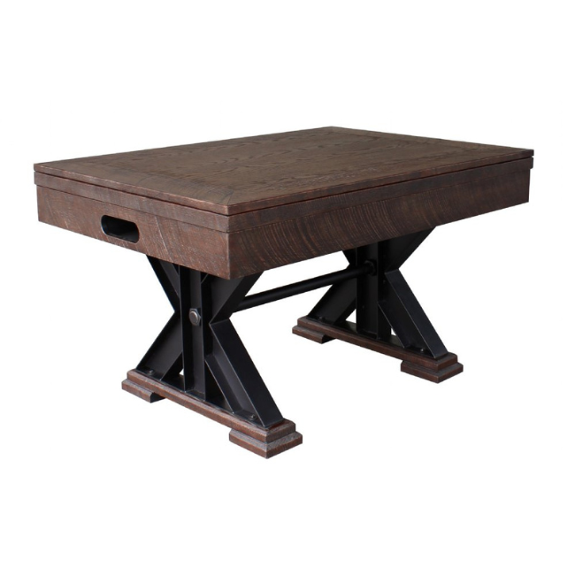 Weathered Bumper Pool Table - Rectangle (Black Oak)