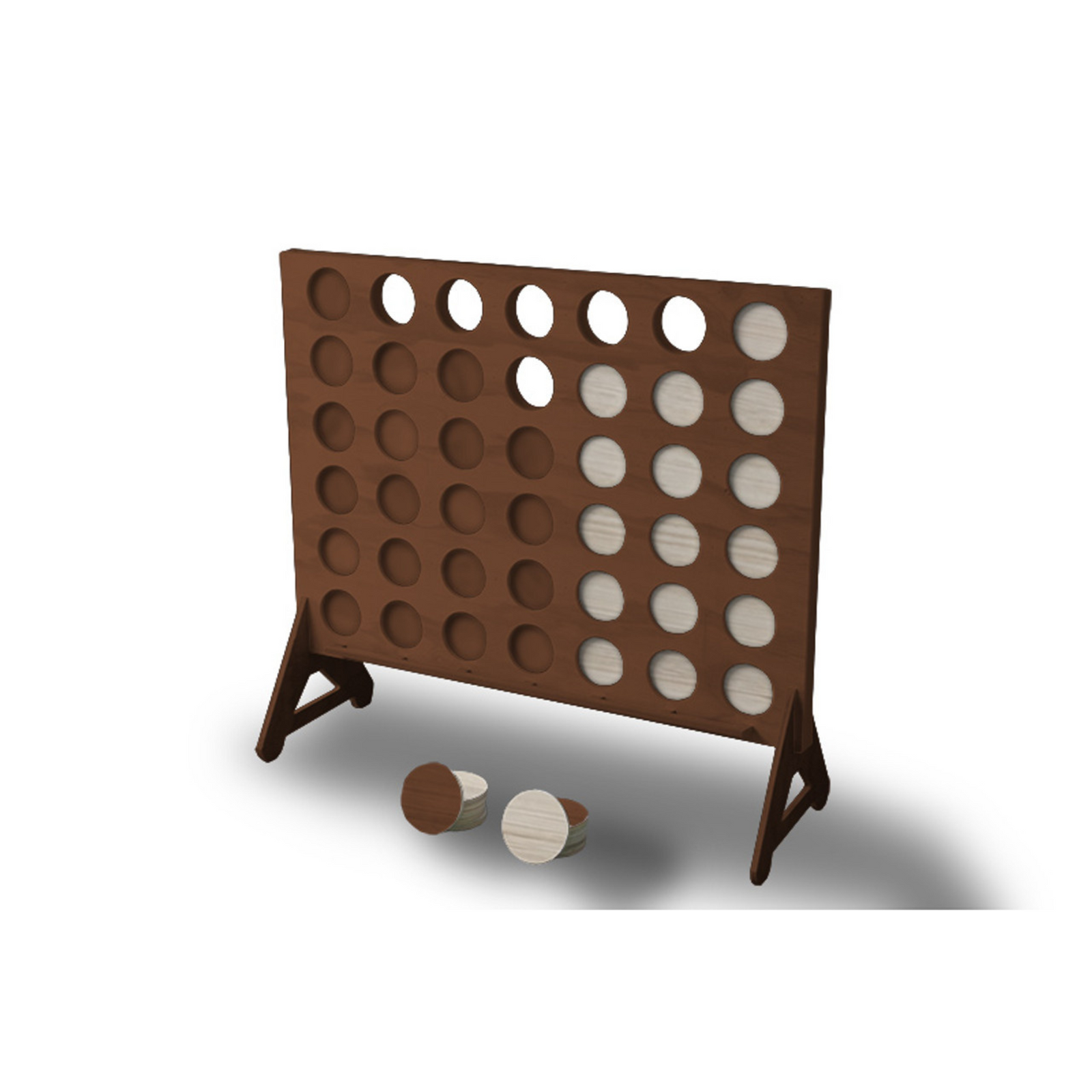 Custom Giant Connect 4 - Walnut Stain