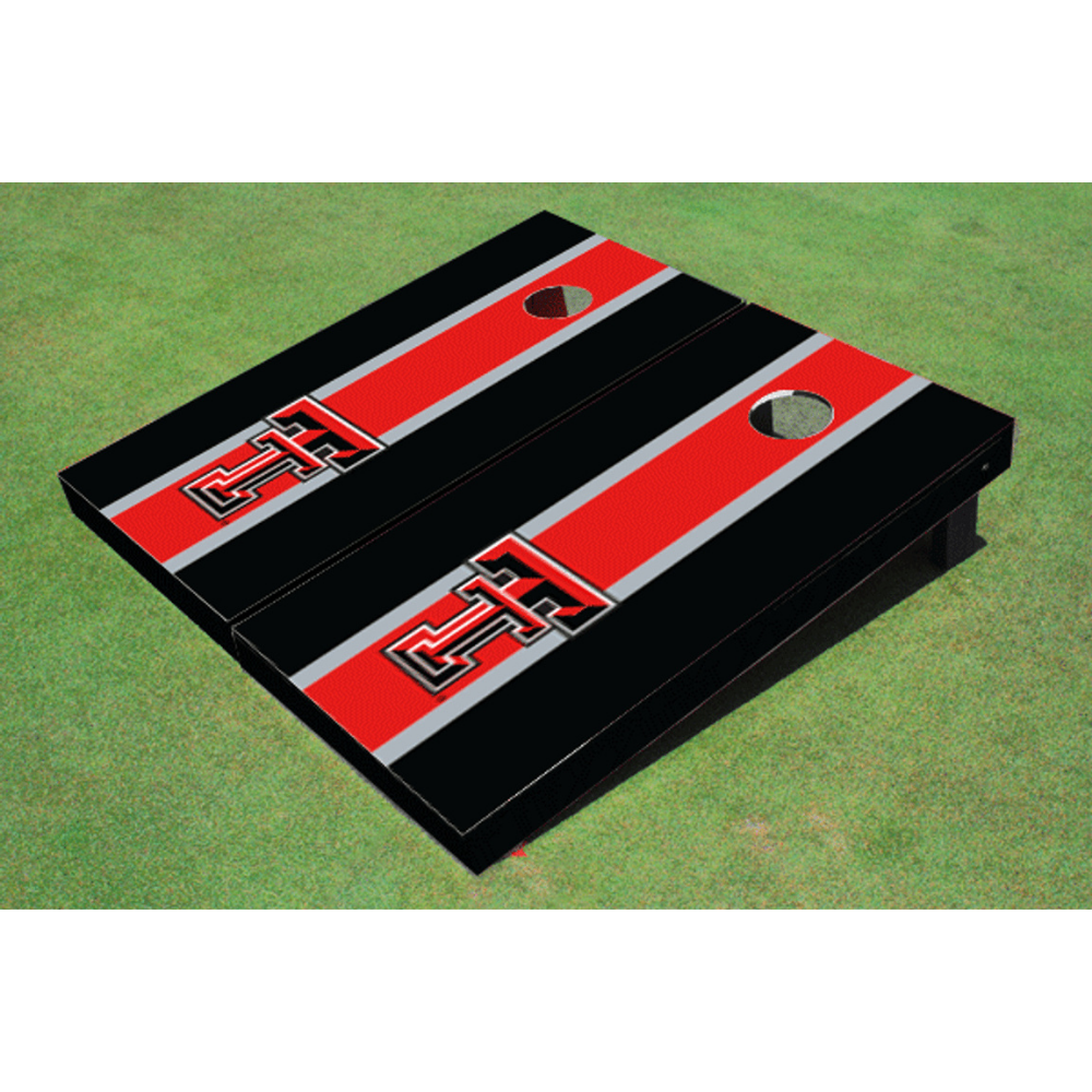 Texas Tech University Matching Stripe Cornhole (Black)
