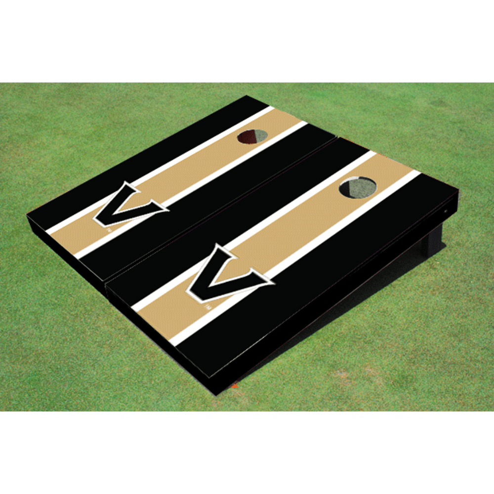 Vanderbilt University Matching Stripe Cornhole (Black)