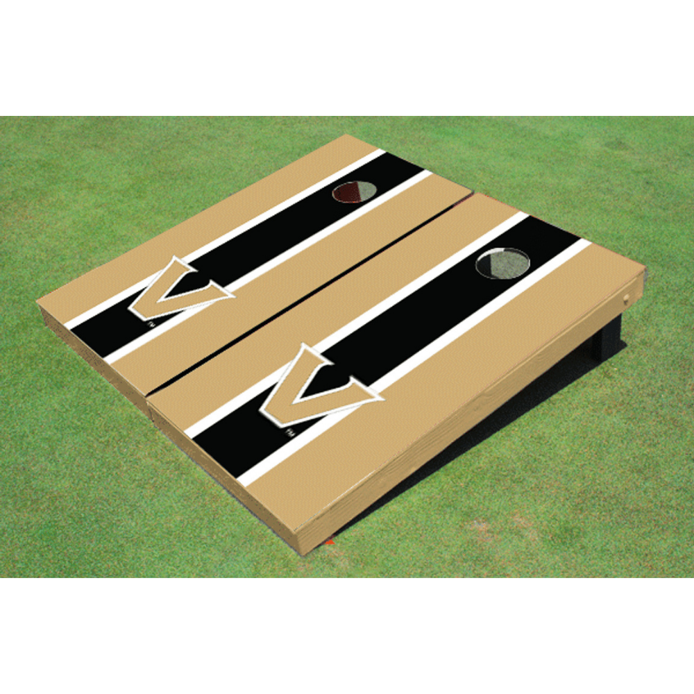 Vanderbilt University Matching Stripe Cornhole (Gold)