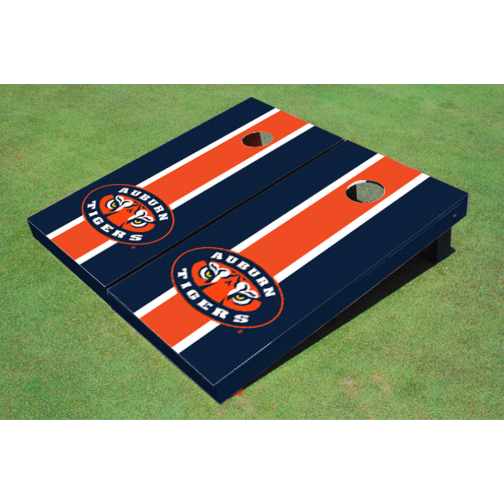Auburn University Matching Stripe Cornhole (Navy Tigers)