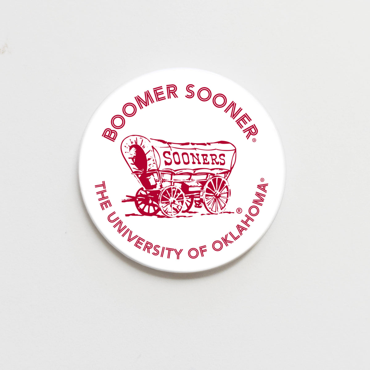 University of Oklahoma Button - Schooner White