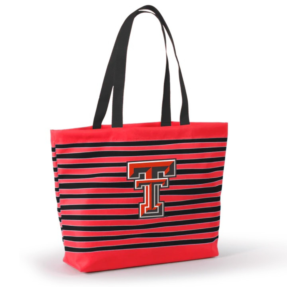 Texas Tech University Wavy Striped Tote