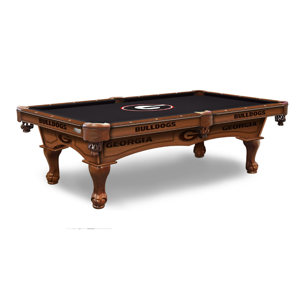 University of Georgia Pool Table with Logo Cloth