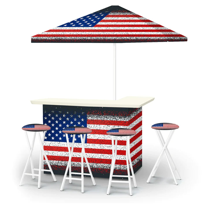 American Grunge Portable Tailgate Bar