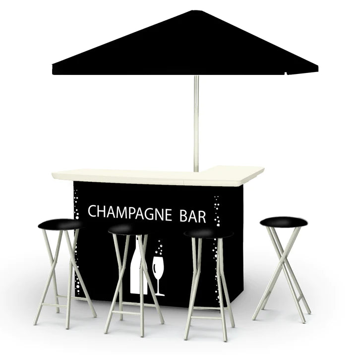 Champagne Portable Tailgate Bar