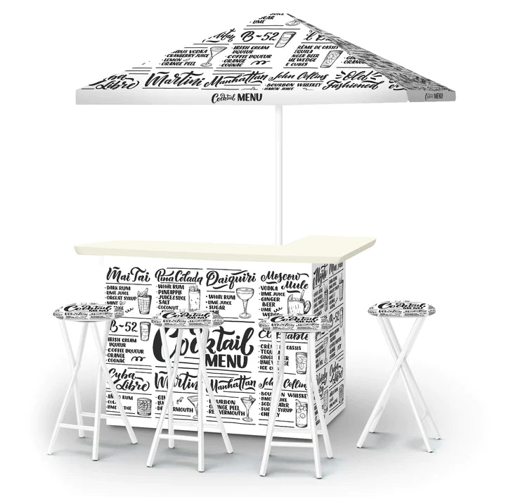 Cocktail Menu Portable Tailgate Bar