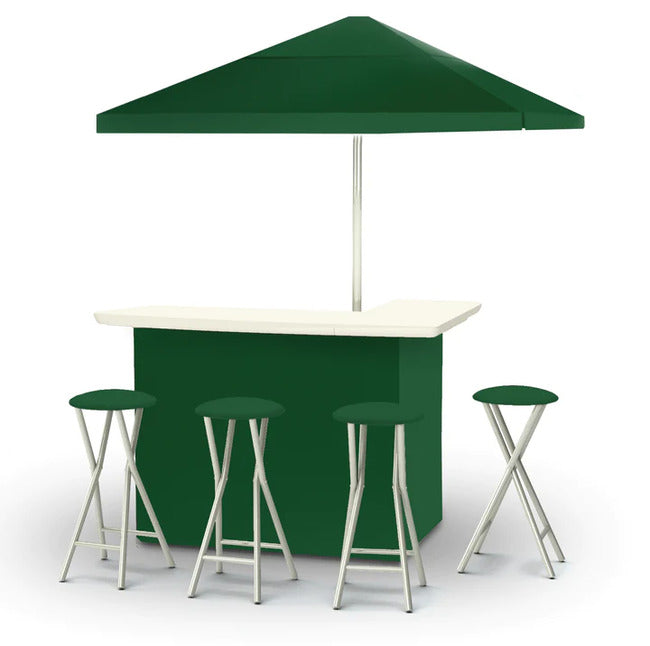 Solid Green Portable Tailgate Bar