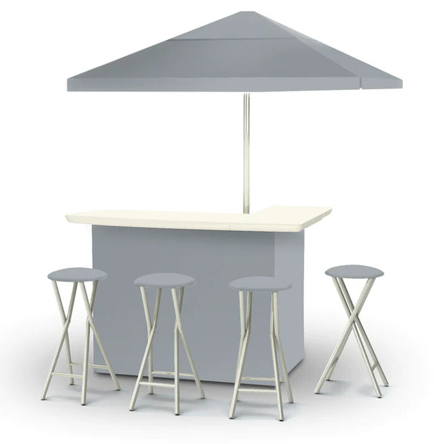 Solid Grey Portable Tailgate Bar