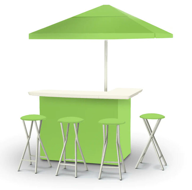 Solid Lime Green Portable Tailgate Bar