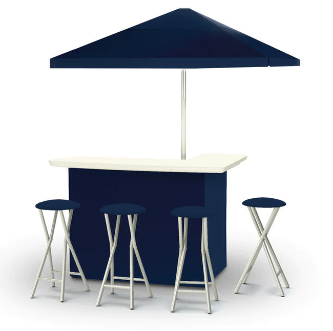 Solid Navy Blue Portable Tailgate Bar
