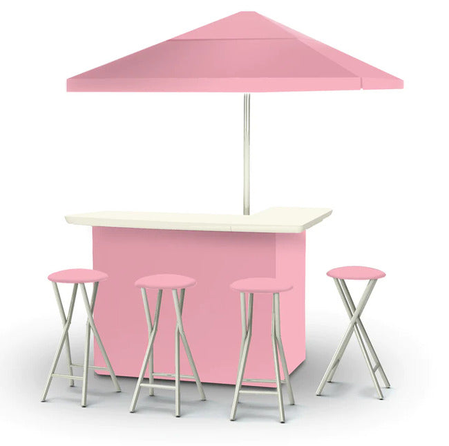 Solid Pink Portable Tailgate Bar