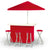 Solid Red Portable Tailgate Bar