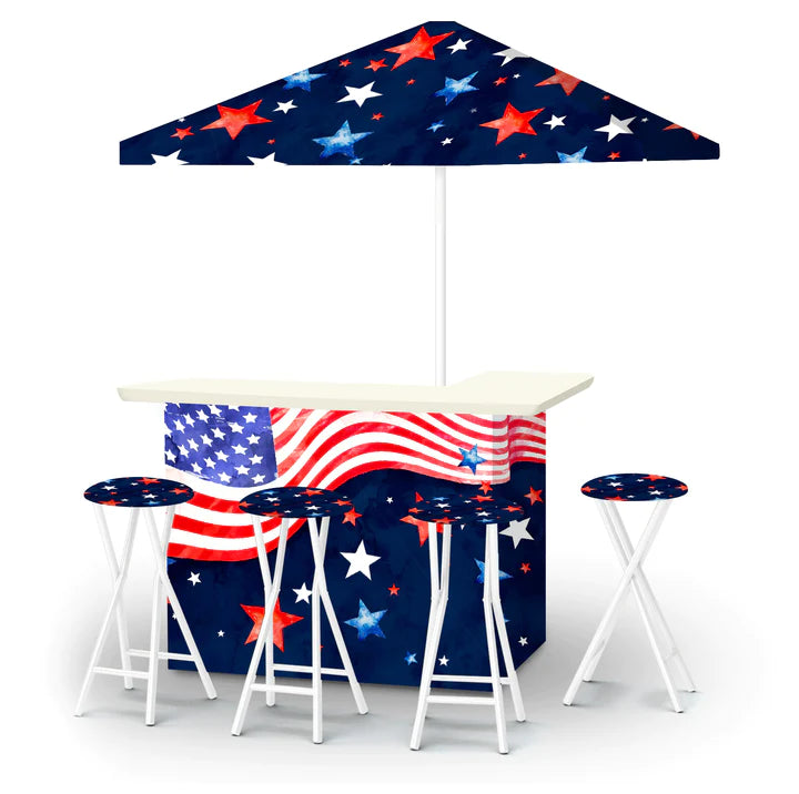 Star Spangled Banner Portable Tailgate Bar