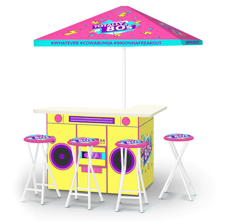 Totally 80&#39;s Portable Tailgate Bar