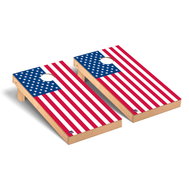 American Flag 2’x4’ Solid Wood Premium Cornhole