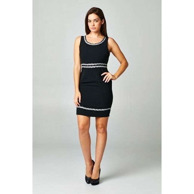 Emily Embroidered Black