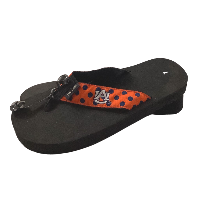 Auburn University Polka Dot Flip Flops - Size 7