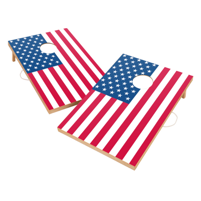 American Flag 2’x3’ Solid Wood Cornhole