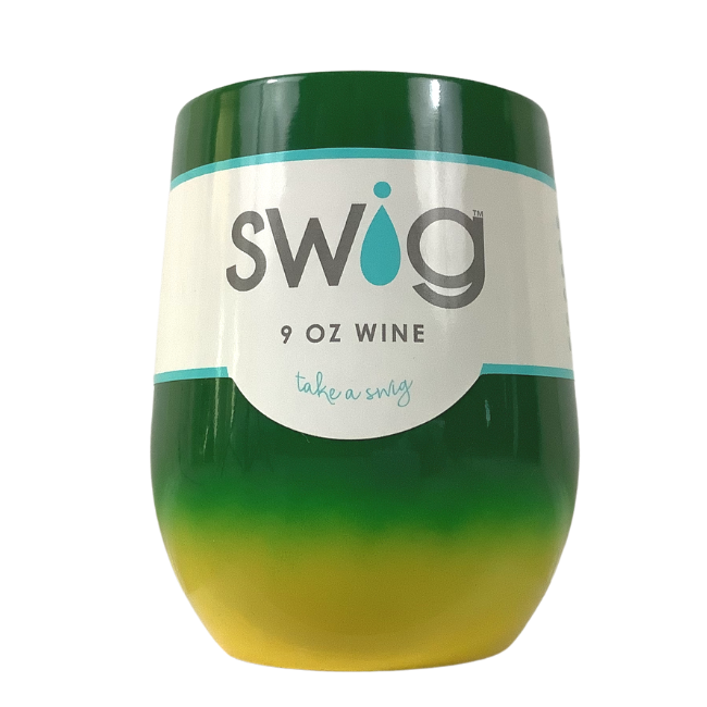 Swig Wine - Green & Yellow - Passionately Rivalicious
