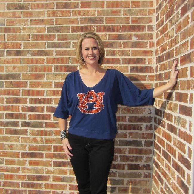 Auburn University Jewel Raglan Top