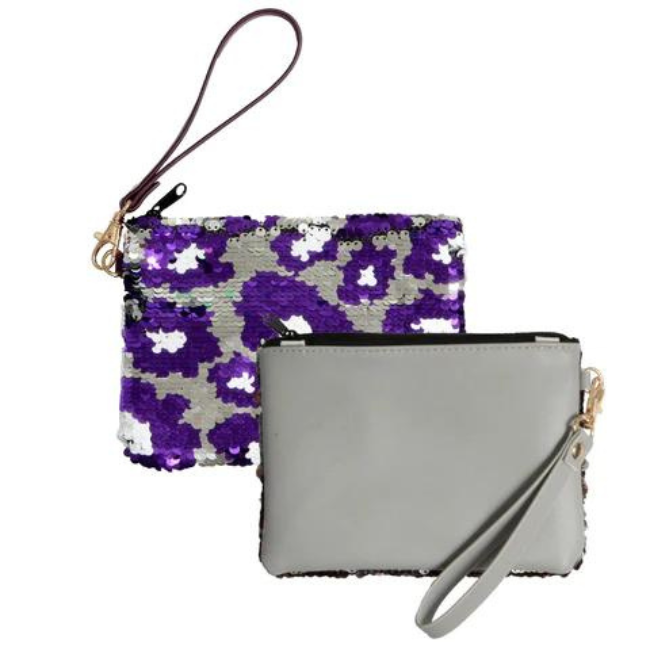 Purple and Silver Clutch
